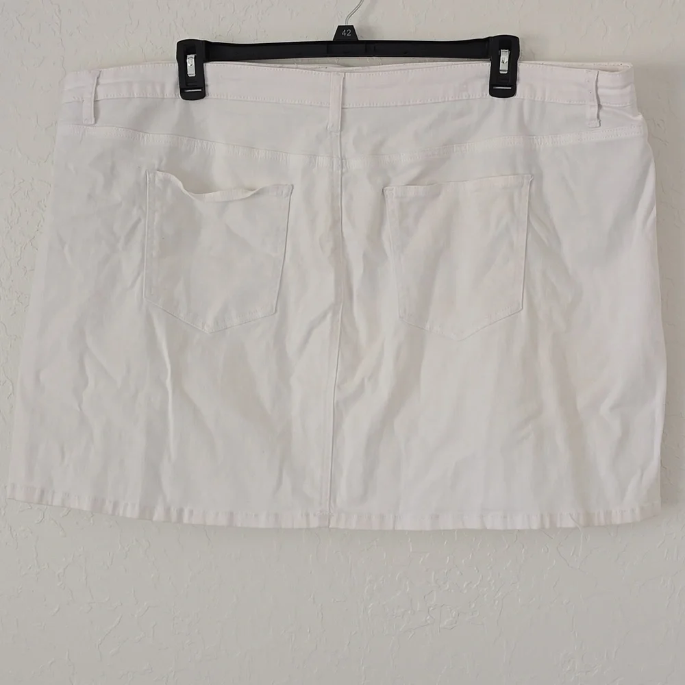 Women 62 White Skirt Size Plus 24 - Picture 3 of 4